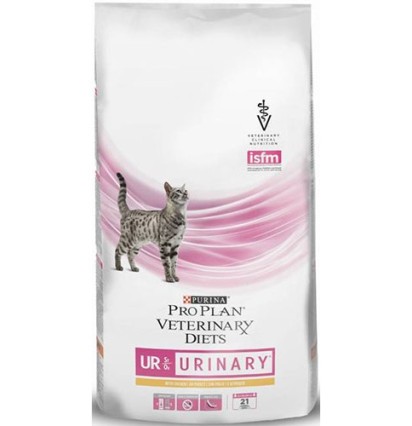Purina UR Urinary ветеринарная диета сухой корм для кошек Уринари при МКБ с курицей 5 кг.  