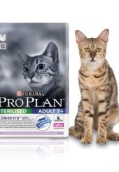 Pro Plan Sterilised Adult 7+ сухой корм для стерилизованных и кастрированных кошек старше 7 лет с индейкой и рисом 3 кг. 