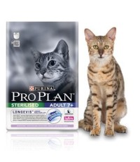Pro Plan Sterilised Adult 7+ сухой корм для стерилизованных и кастрированных кошек старше 7 лет с индейкой и рисом 10 кг. 