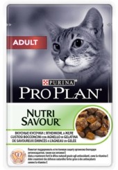 Pro Plan консервы для кошек вкусные кусочки с ягненком в желе пауч 85 гр.