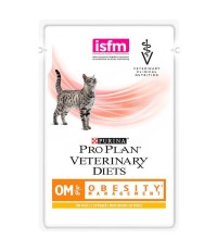 Purina OM Obesity Management ветеринарная диета консервы для кошек при ожирении с курицей пауч 85 гр. 
