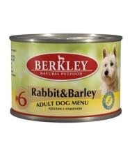 Berkley #6 для собак кролик с ячменем 200 гр