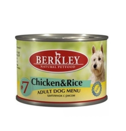 Berkley #7 для собак цыпленок с рисом 200 гр