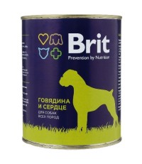 Brit для собак всех пород говядина и сердце 850 гр.