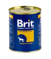 Brit для собак говядина и печень 850 гр