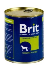Brit для собак говядина и сердце 850 гр