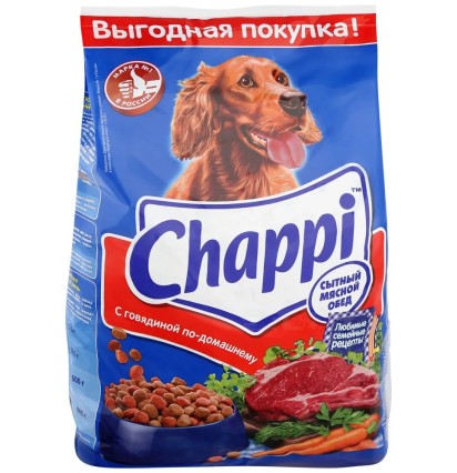 Chappi сухой корм для собак с говядиной по-домашнему с овощами и травами 2,5 кг. 