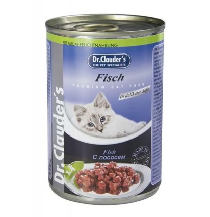 Dr.Clauder’s консервы для кошек с лососем 415 гр. 