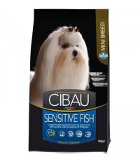 Cibau mini breed sensitive fish сухой корм для взрослых собак мини пород с рыбой 800 гр. 