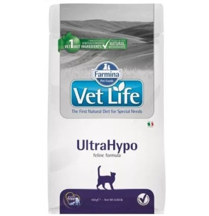Farmina Vet Life Ultra Hypo сухой гипоаллергенный корм для кошек 400 гр. 