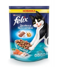 Felix двойная вкуснятина сухой корм для кошек с рыбой 750 гр. 
