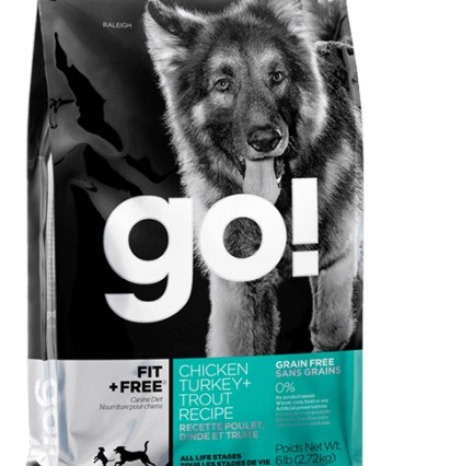 Go! NATURAL Fit + Free Grain Free Recipe сухой корм для собак всех возрастов 4 вида мяса 9,98 кг. 