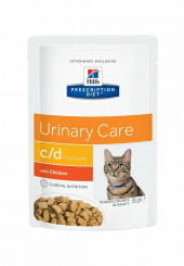 Hill's c/d Urinary Care консервы для кошек с МКБ с курицей пауч 85 гр. 