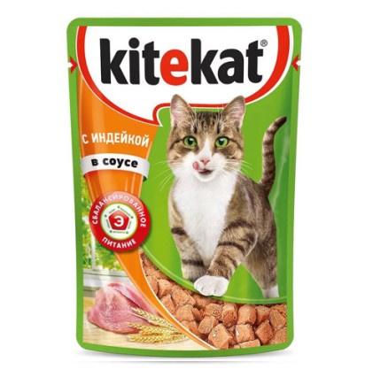 Китекет консервы для кошек в соусе с индейкой 85 гр.