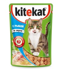 Китекет консервы для кошек в соусе с рыбой 85 гр.