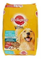 Pedigree сухой корм для взрослых собак всех пород 2,2 кг. 