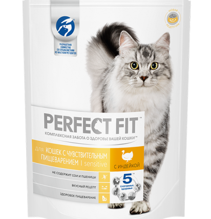 Перфект Фит консервы Sensitive для кошек с чувствительным пищеварением рагу с курицей 85 гр.