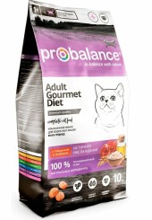 Probalance Adult Gourmet Diet сухой корм для кошек c говядиной и ягненком 10 кг. 