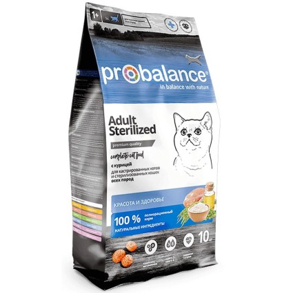 Probalance Adult Sterilized сухой корм для стерилизованных кошек 400 гр. 