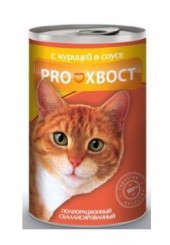 ProХвост консервы для кошек с курицей 415 гр. 