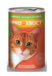 ProХвост консервы для кошек мясное ассорти 415 гр. 