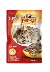 Propesko консервы для кошек в желе с курицей в желе пауч 100 гр.