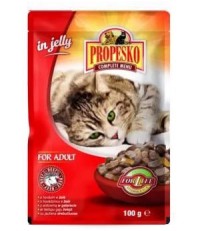 Propesko консервы для кошек с говядиной в желе пауч 100 гр.
