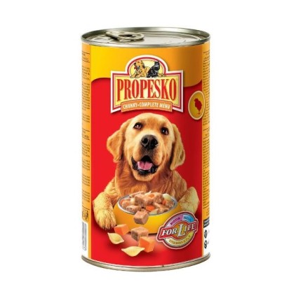 Propesko для собак с курицей, макаронами и морковью 1240 гр.