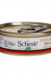 Schesir консервы для кошек с тунцом и креветками 50 гр.