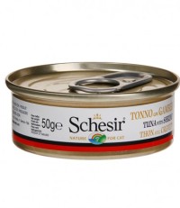 Schesir консервы для кошек с тунцом и креветками 50 гр.