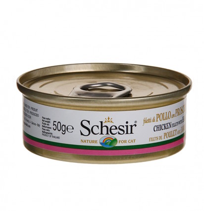 Schesir консервы для кошек с филе курицы и ветчиной 50 гр.