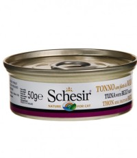Schesir консервы для кошек с тунцом и филе говядины 50 гр.